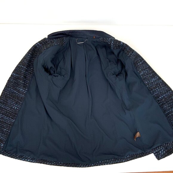 Elie Tahari Tori Blue Metallic Tweed Blazer Sz 10 - Picture 13 of 16